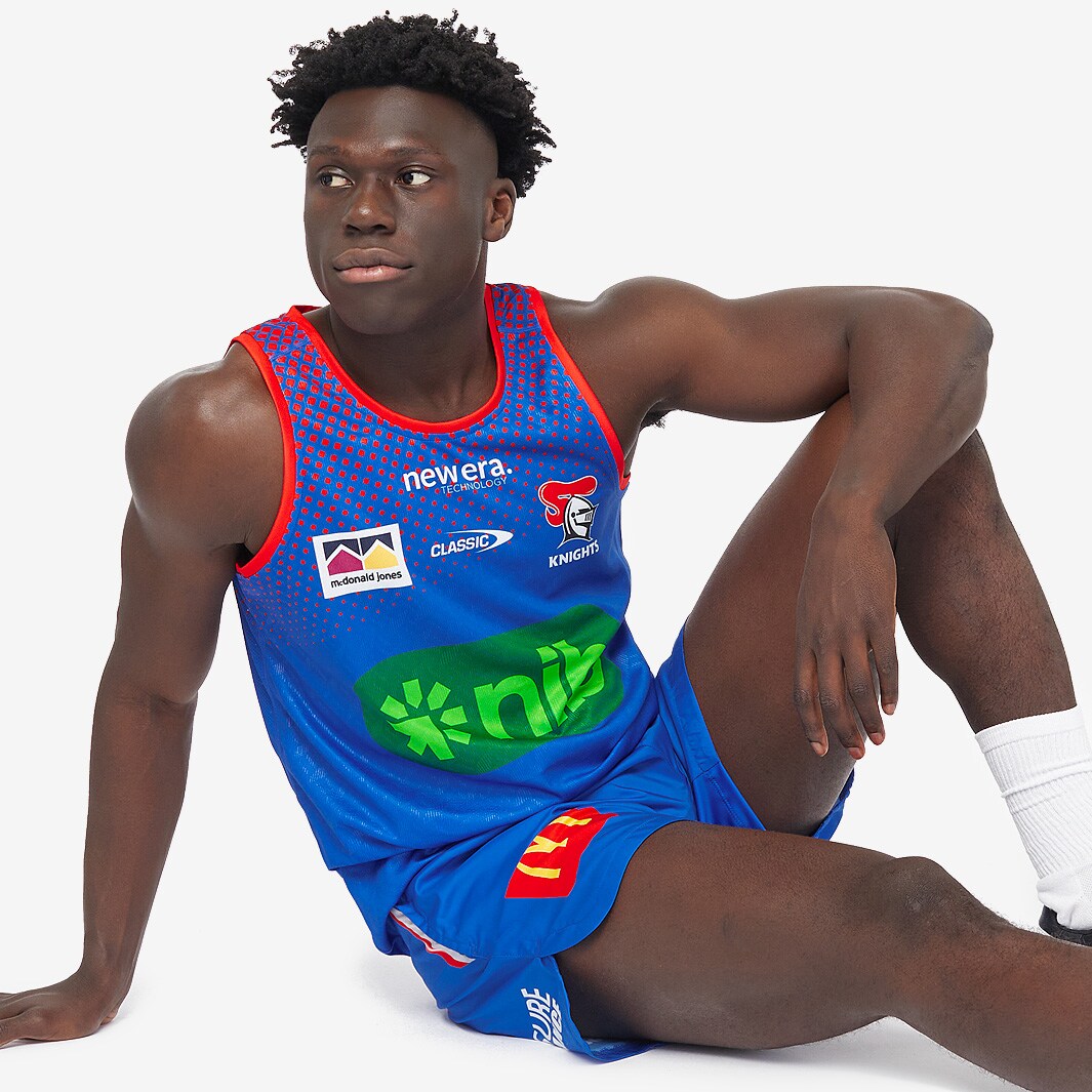 Classic Newcastle Knights 2025 Pro Training Singlet Royal Navy
