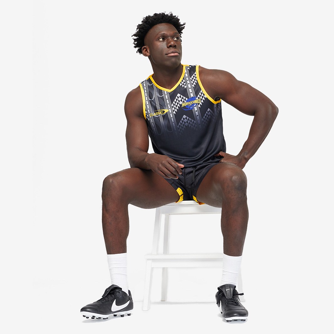SUPER RUGBY ハリケーンズ　シングレット Classic Welington Hurricanes 2025 Training Singlet - Black - Mens