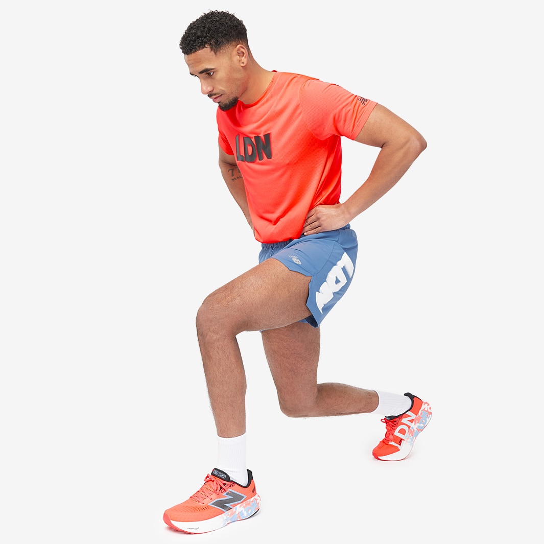 New Balance London Marathon Graphic RC Short Inch Sea Stone