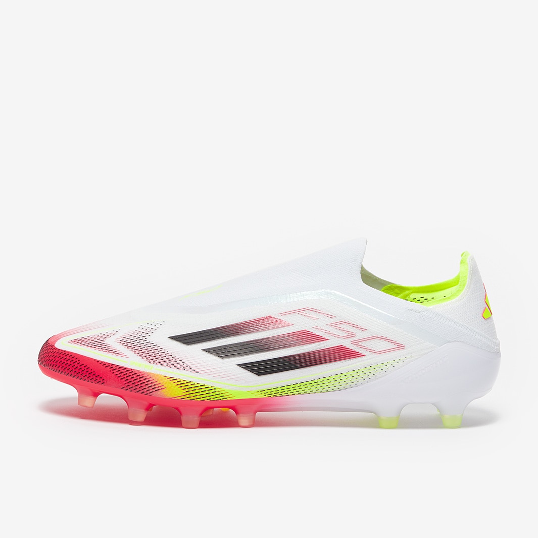 adidas F50 Elite Laceless Artificial Grass - White/Black/Solar