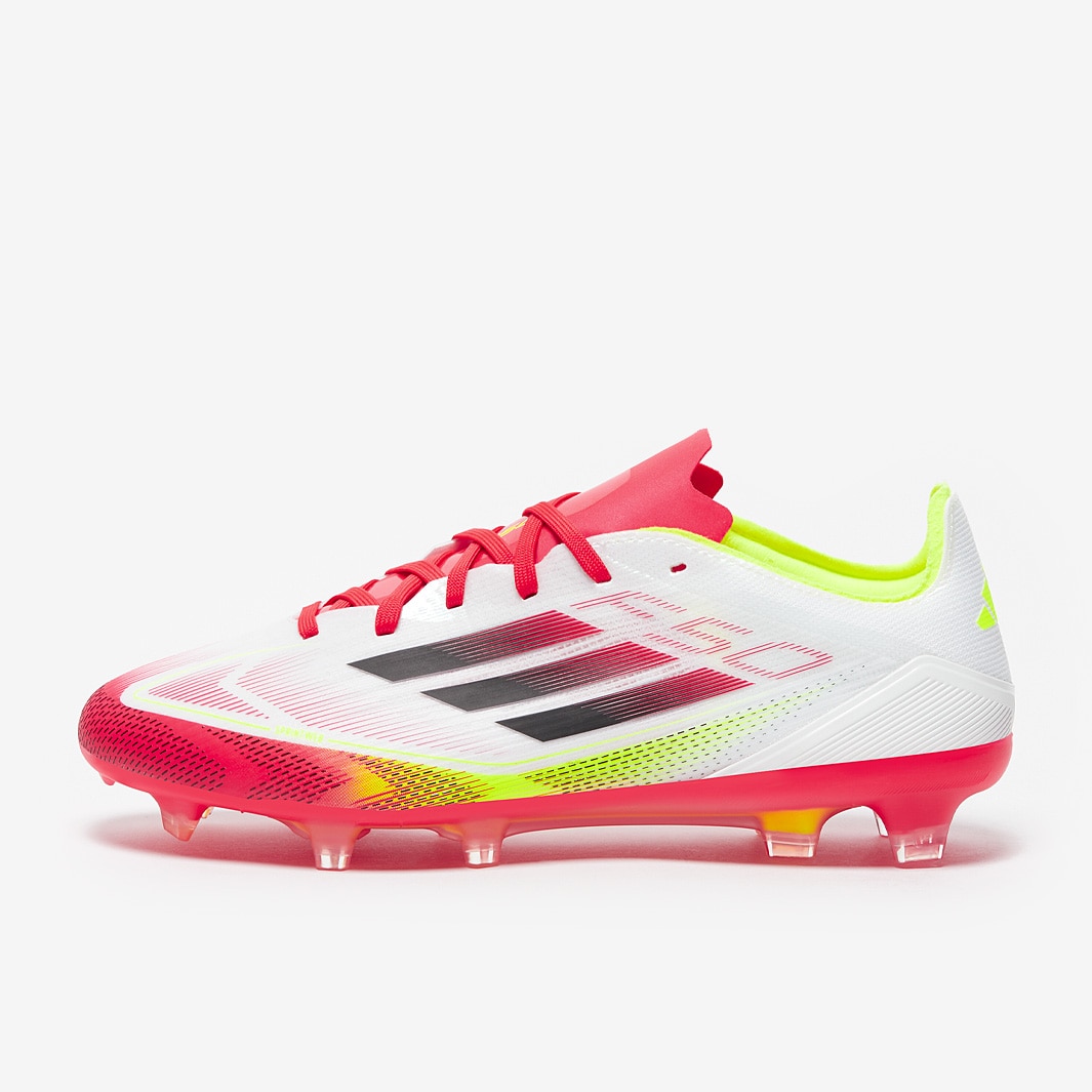 adidas F50 Pro Firm Ground - White/Black/Solar Yellow - Adult Cleats |