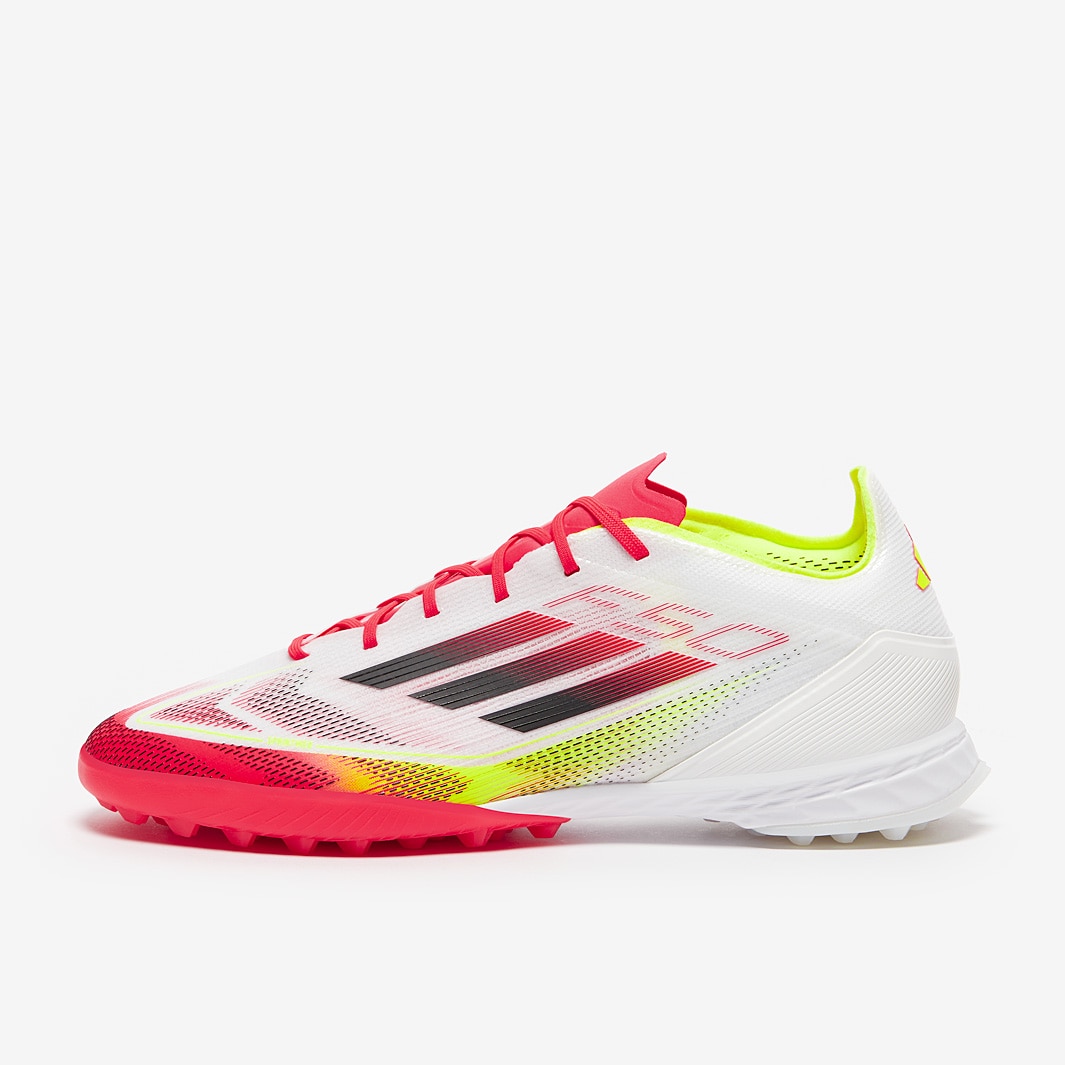 adidas F50 Pro Turf - White/Black/Solar Yellow - Adult Cleats |