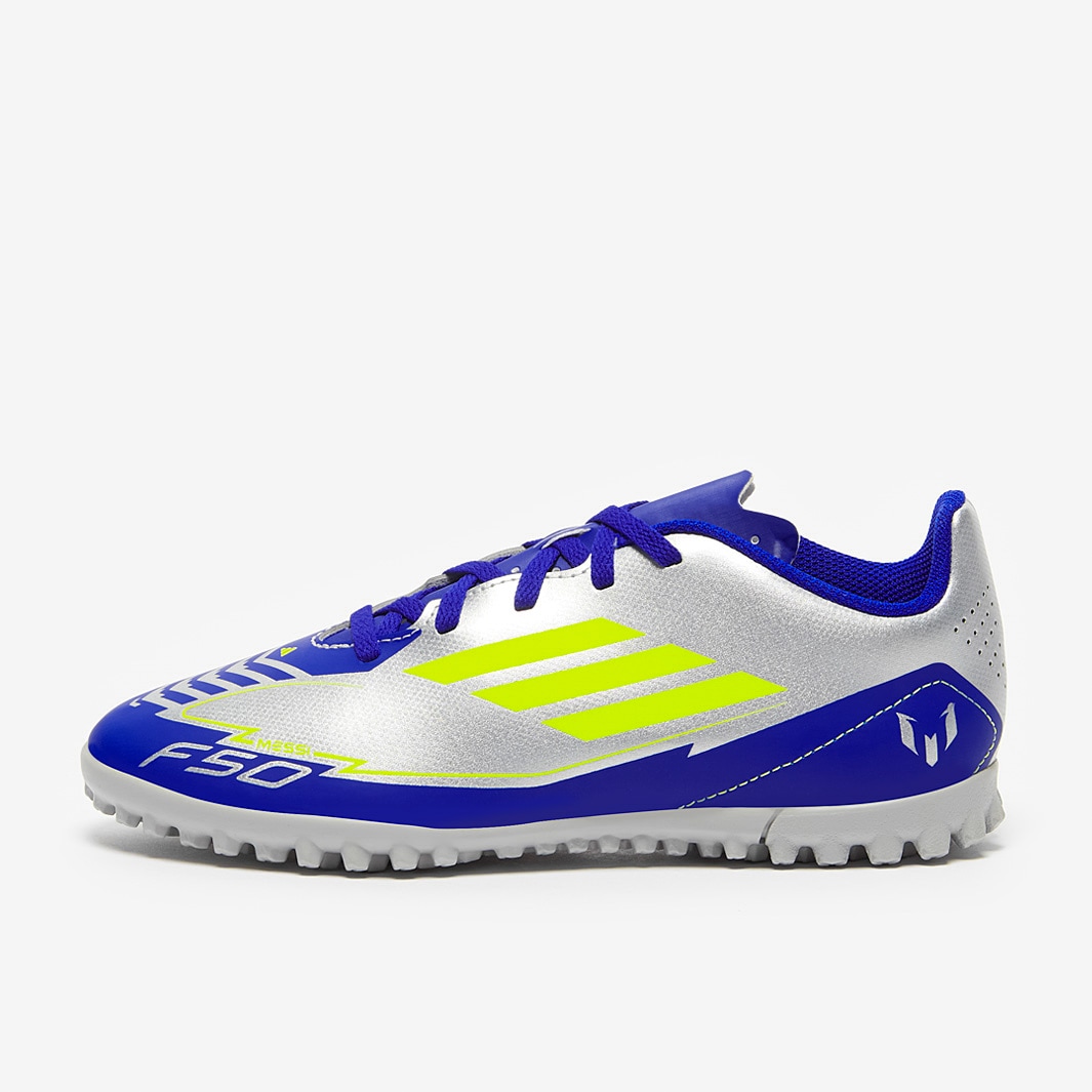 adidas Kids F50 Club x Messi Turf - Silver Met./Solar Yellow