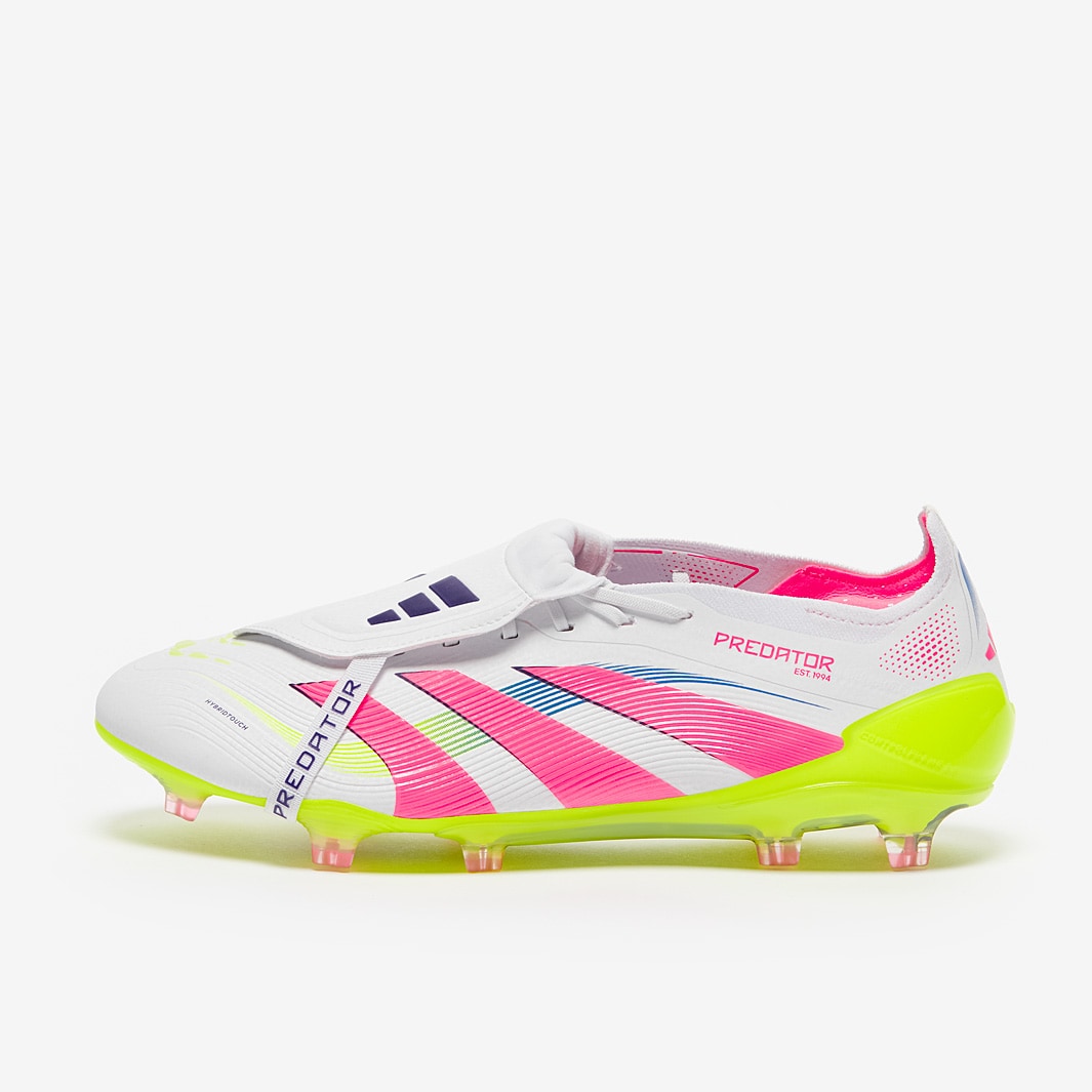 adidas Predator Elite Tongue Firm Ground - White/Lucid Pink