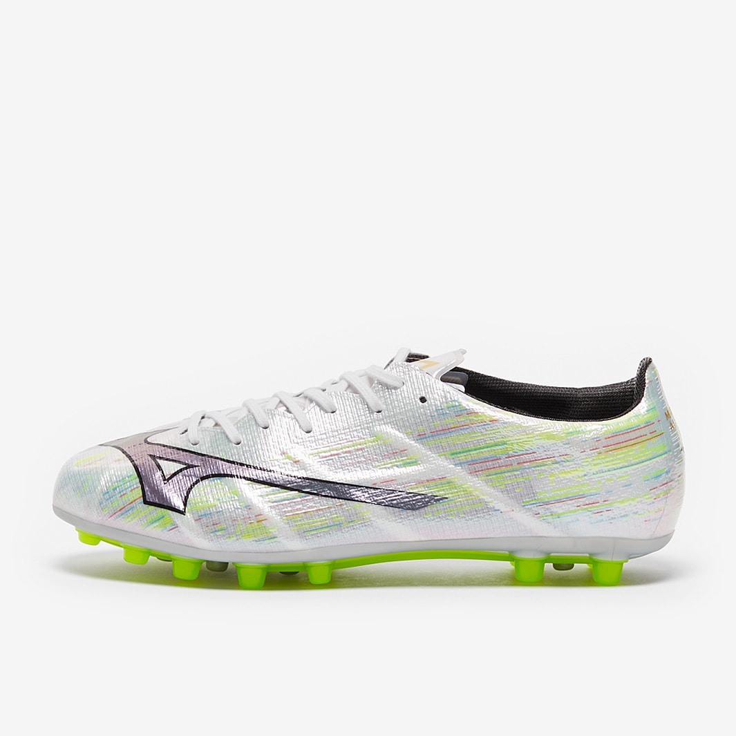 Mizuno Alpha II Elite Artificial Grass - White/Silver Iridiscent