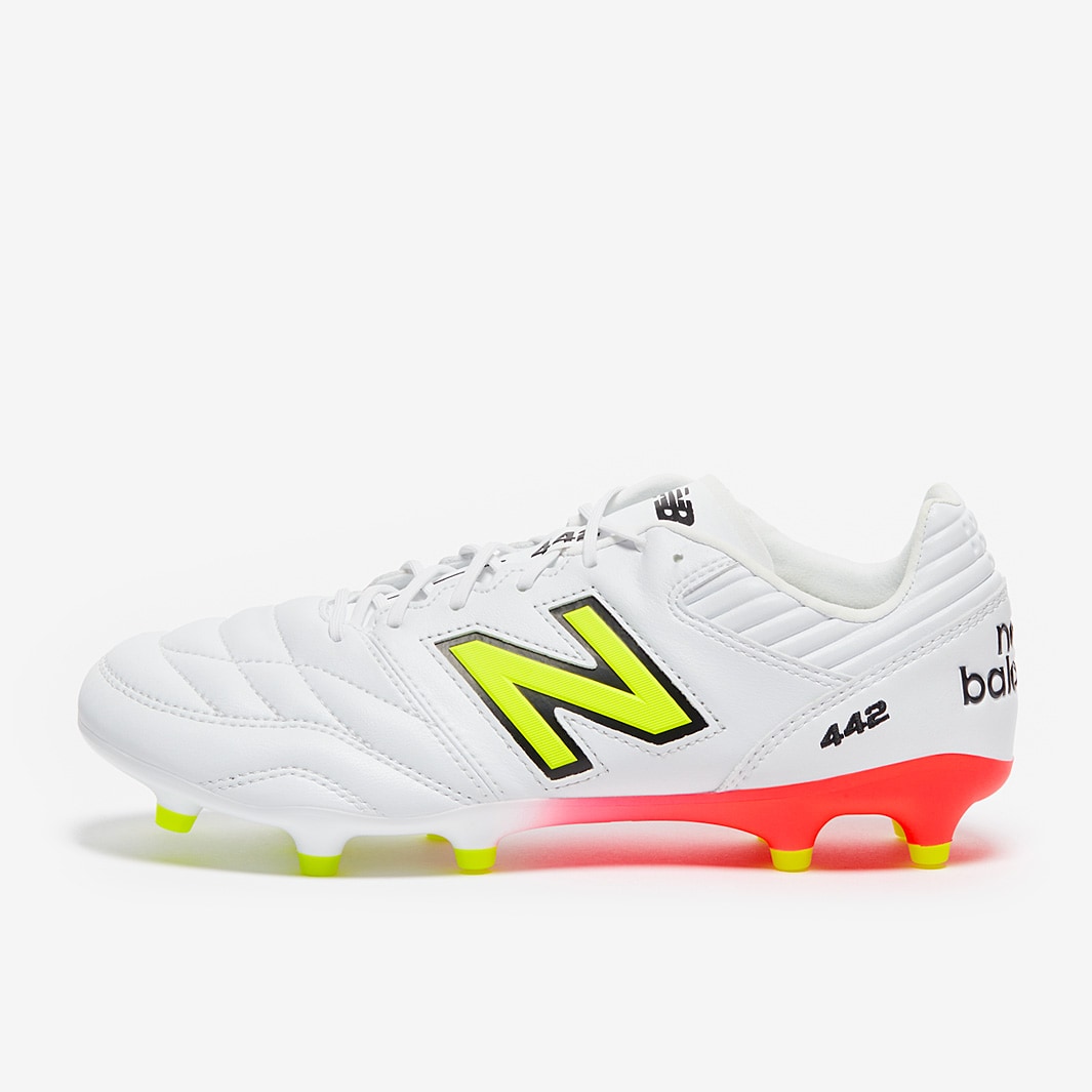New Balance 442 V2 Pro Firm Ground - White/Energy Red/Hi
