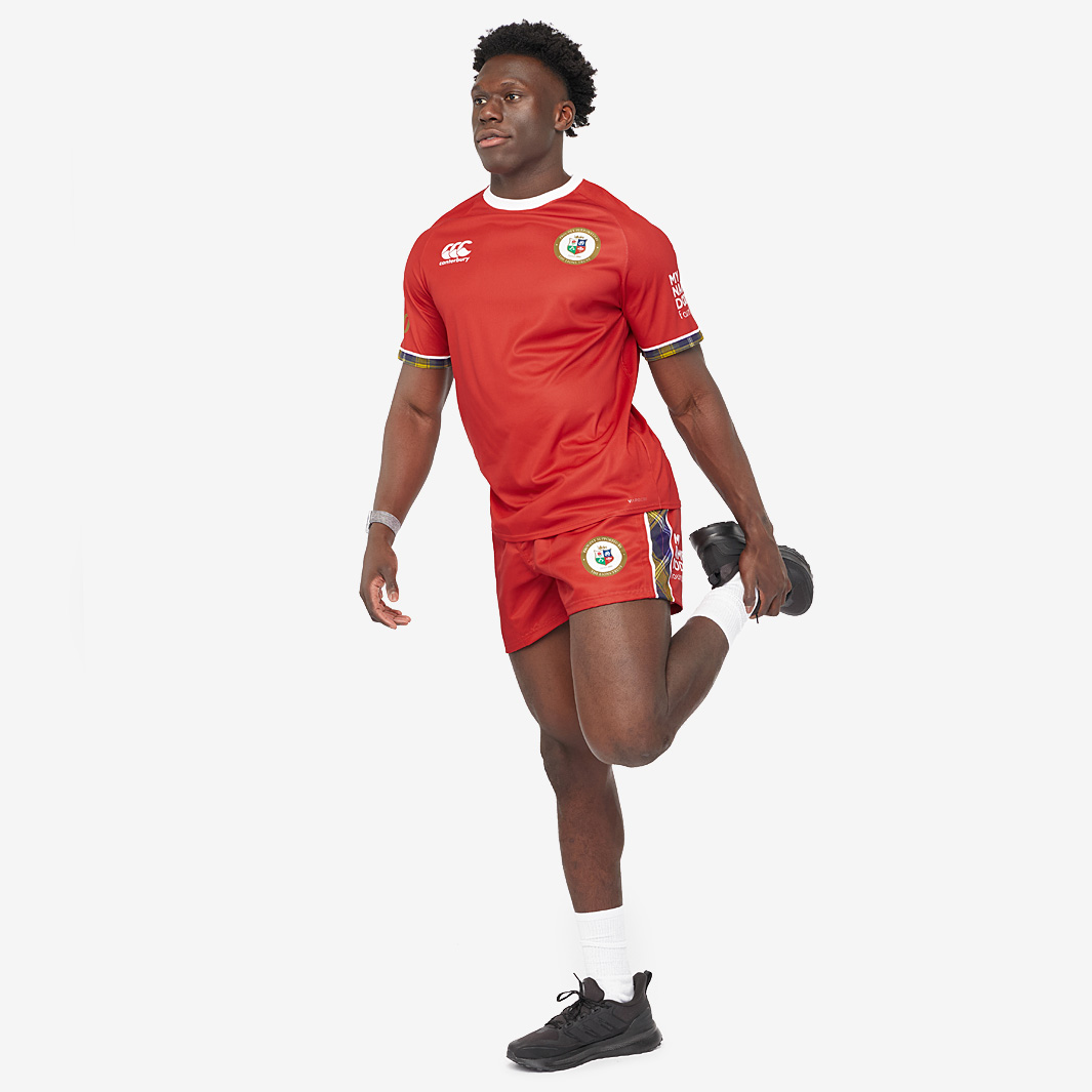 Lions 4 Nations Rugby-Shorts Viertel-Design – Ripstop-Polyester, Reißverschlusstaschen, Elastischer Bund Lions 4 Nations Rugby-Shorts Viertel-Design – Ripstop-Polyester, Reißverschlusstaschen, Elastischer Bund