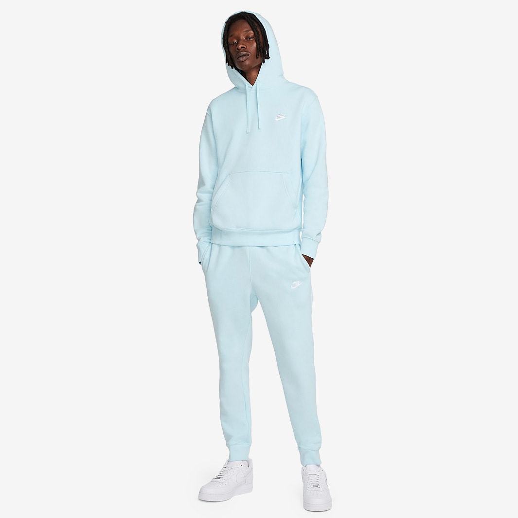 nike sportswear club fleece hoodie light blue