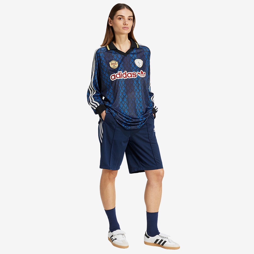 ★adidas originals★W ADICOLOR FIREBIRD LONG SHORTS★追跡可 Adidas - Adicolor Firebird Long Shorts in Black and White – Stoy