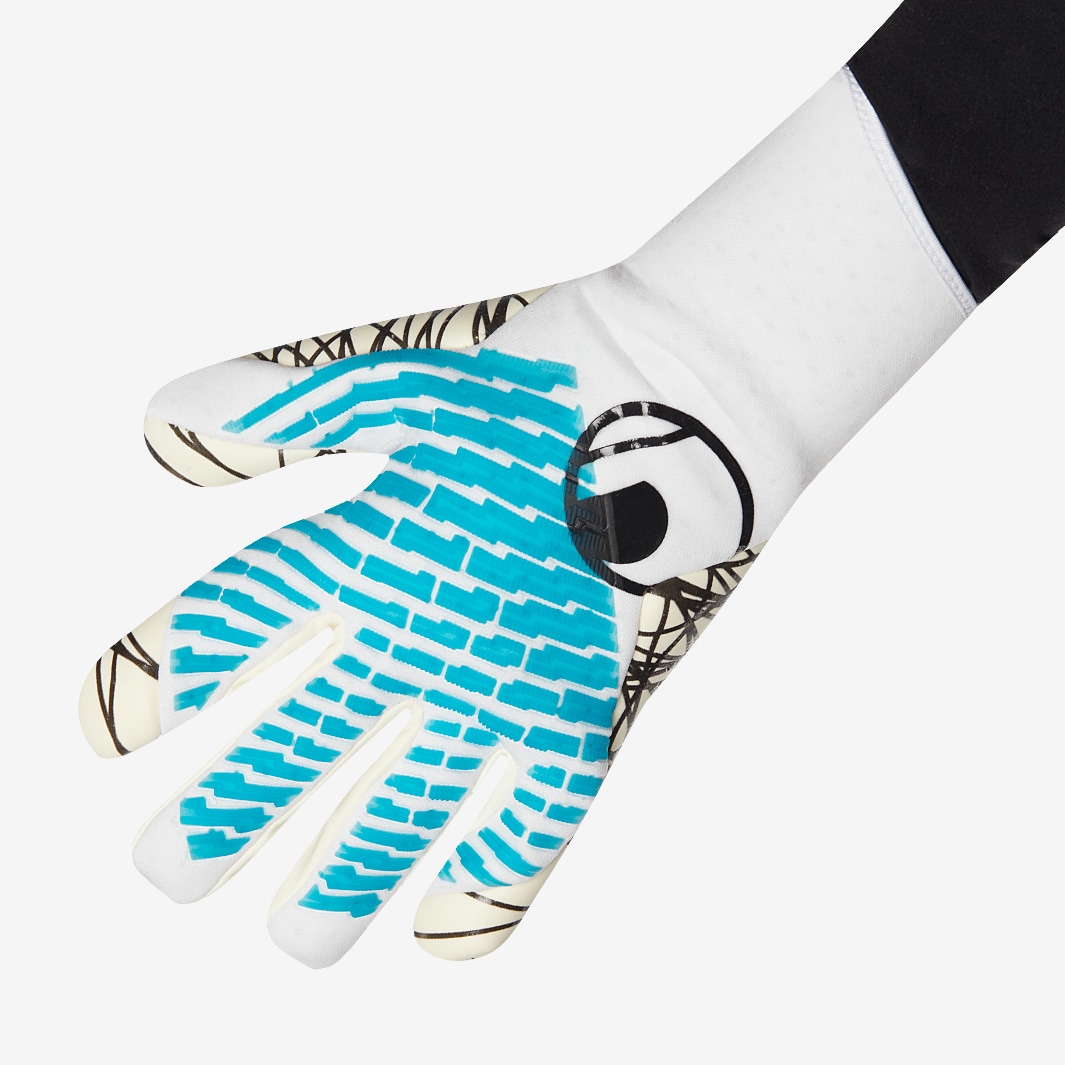 Uhlsport FOAM Cybertec Ultragrip HN GK Gloves White/Cyber Blue