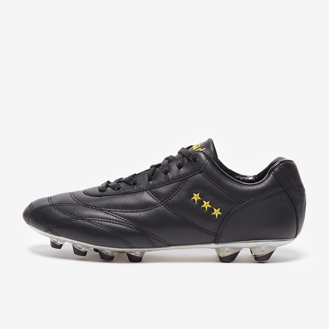 Pantofola d'Oro ブラックサッカーシューズ Pantofola d'Oro Starlight FG - Black/Gold - Firm Ground - Mens