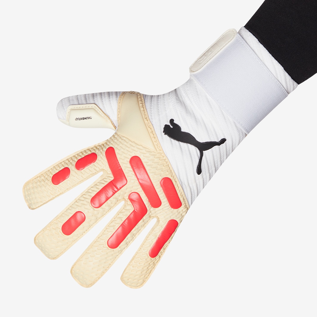 Puma Future Pro GK Gloves Puma White/Fire Orchid Mens GK