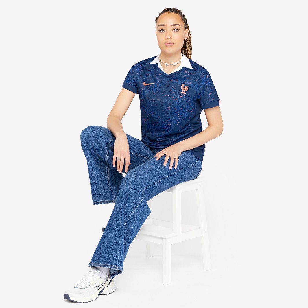 Nike France 2025 Womens Dri-FIT Stadium Home Jersey (No Sponsor