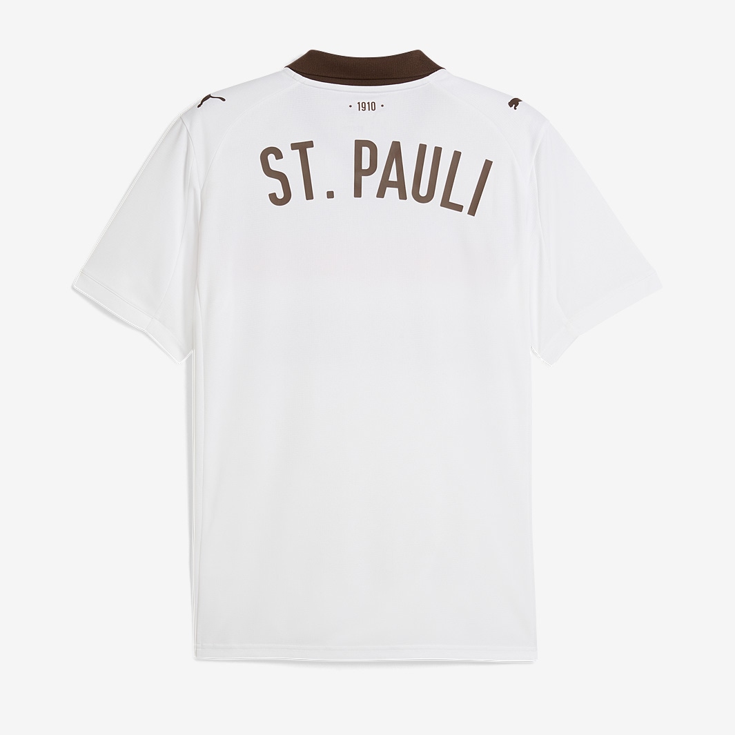 Puma St. Pauli 25/26 Away Jersey - Puma White/Espresso Brown