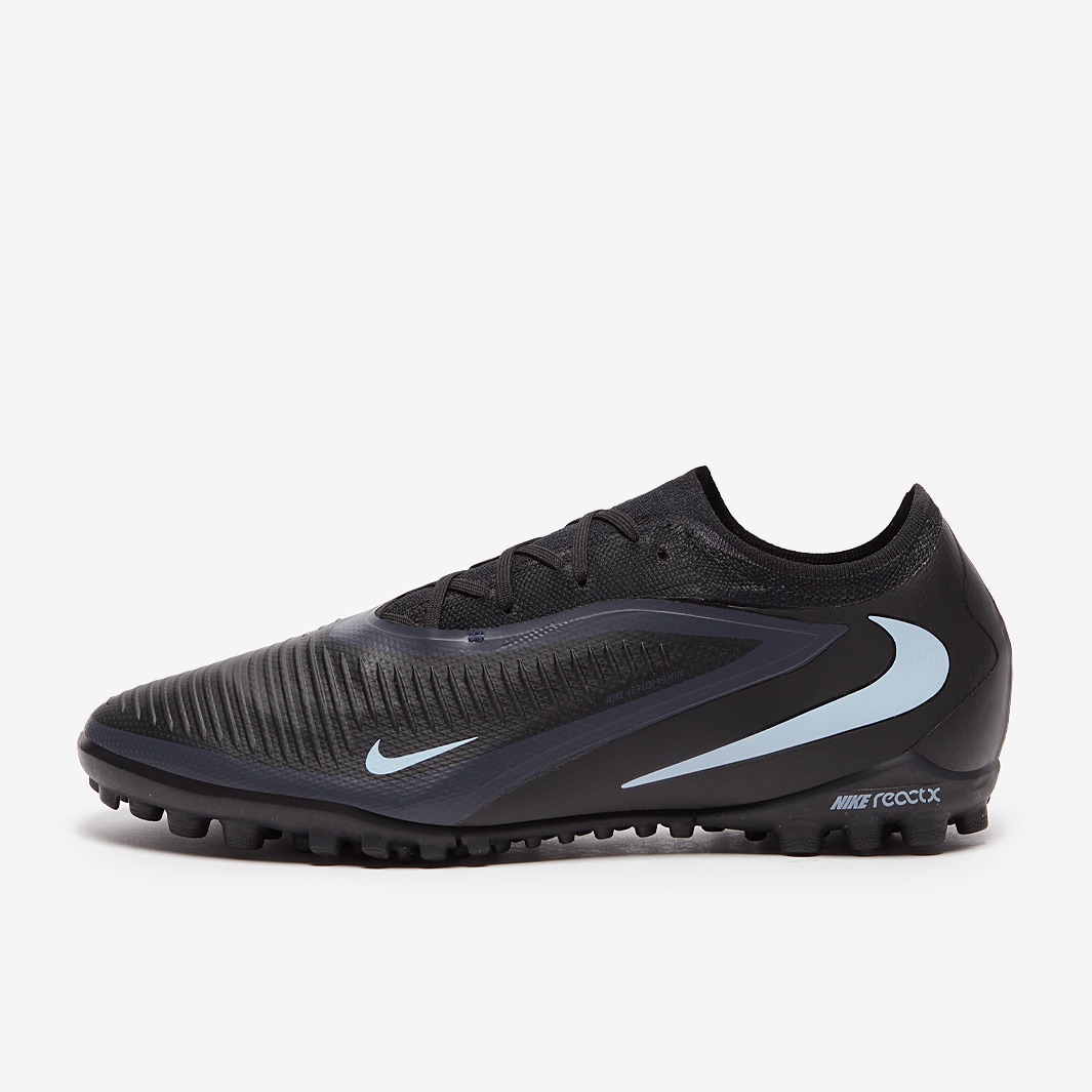 Nike Phantom ReactX 6 Pro Low Turf - Black/Black - Adult Cleats |