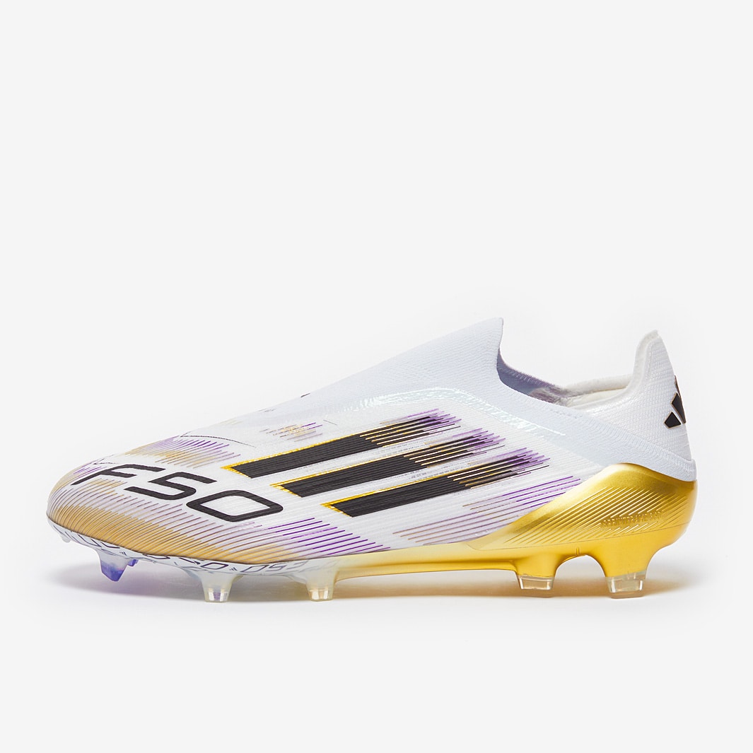 adidas F50 Elite Laceless Firm Ground - White/Core Black/Met