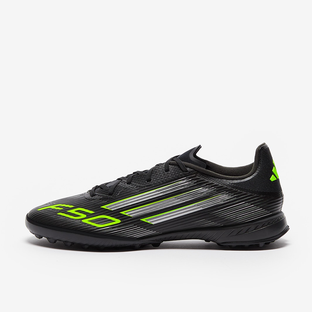 adidas F50 League Turf - Core Black/Iron Met./Lucid Lemon - Adult