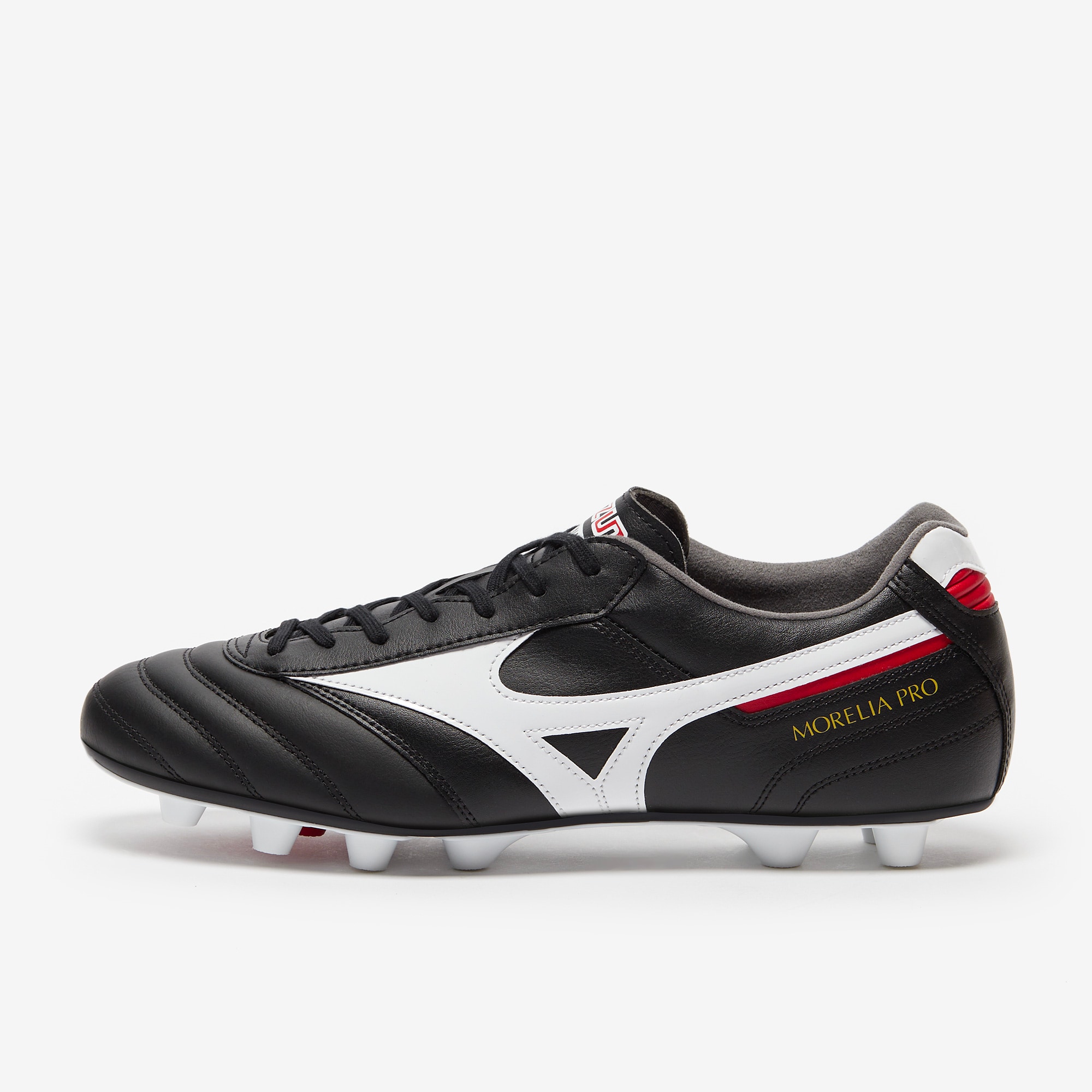 Mizuno Morelia II Pro Firm Ground - Black/White/Chinese Red