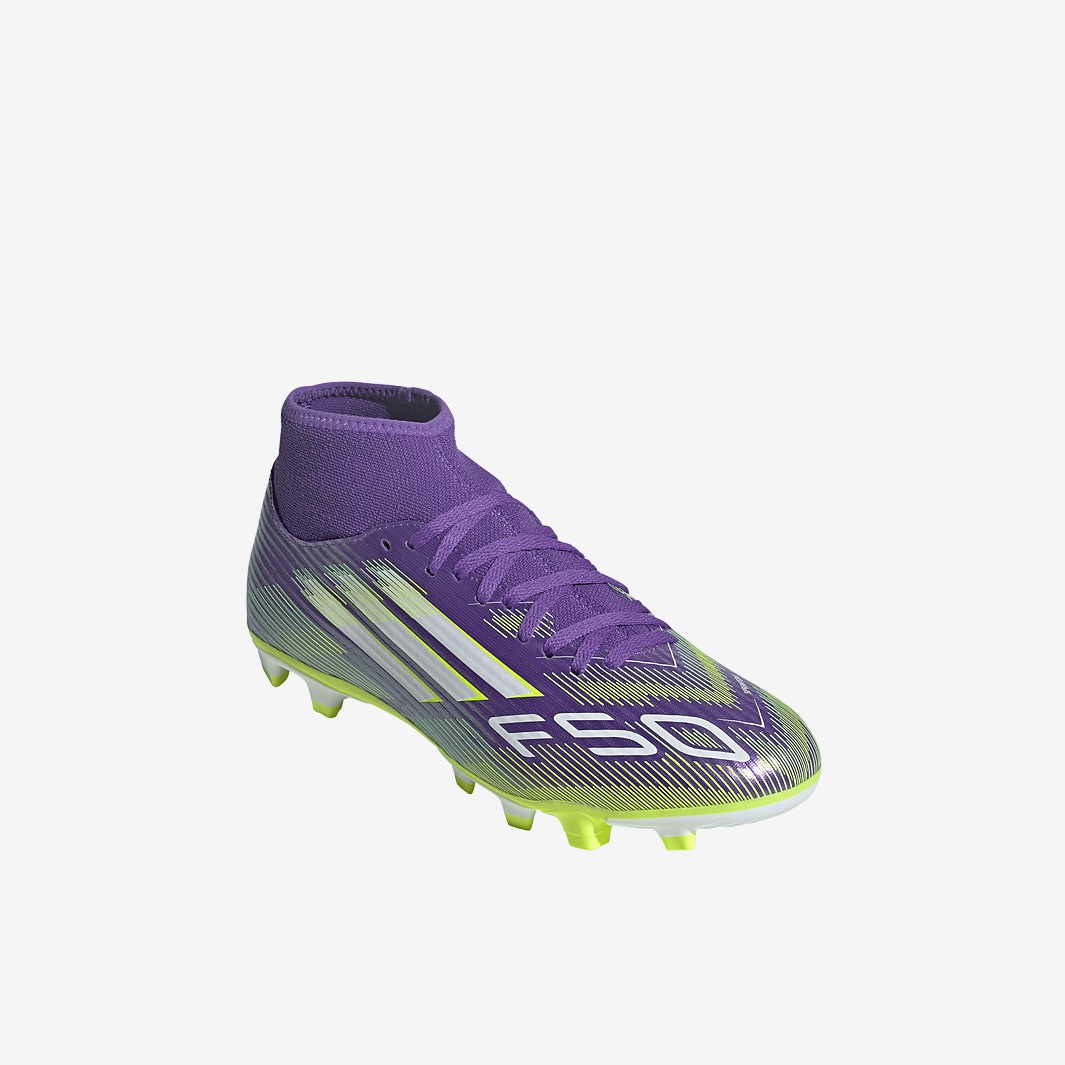 adidas F50 Club Mid Firm Ground/Artificial Grass - Purple Rush