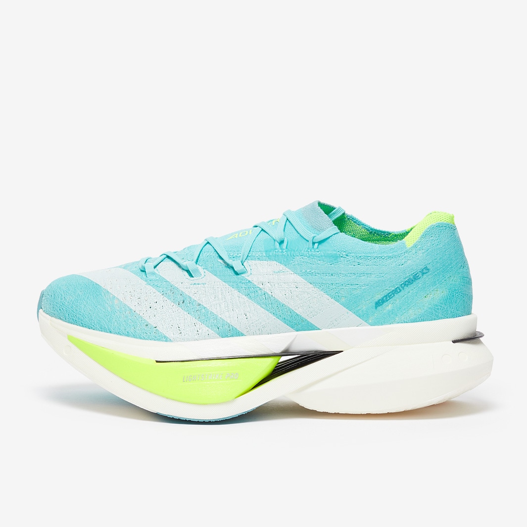 adidas adizero Prime X3 Strung - Flash Aqua/Zero Met./Lucid Lemon