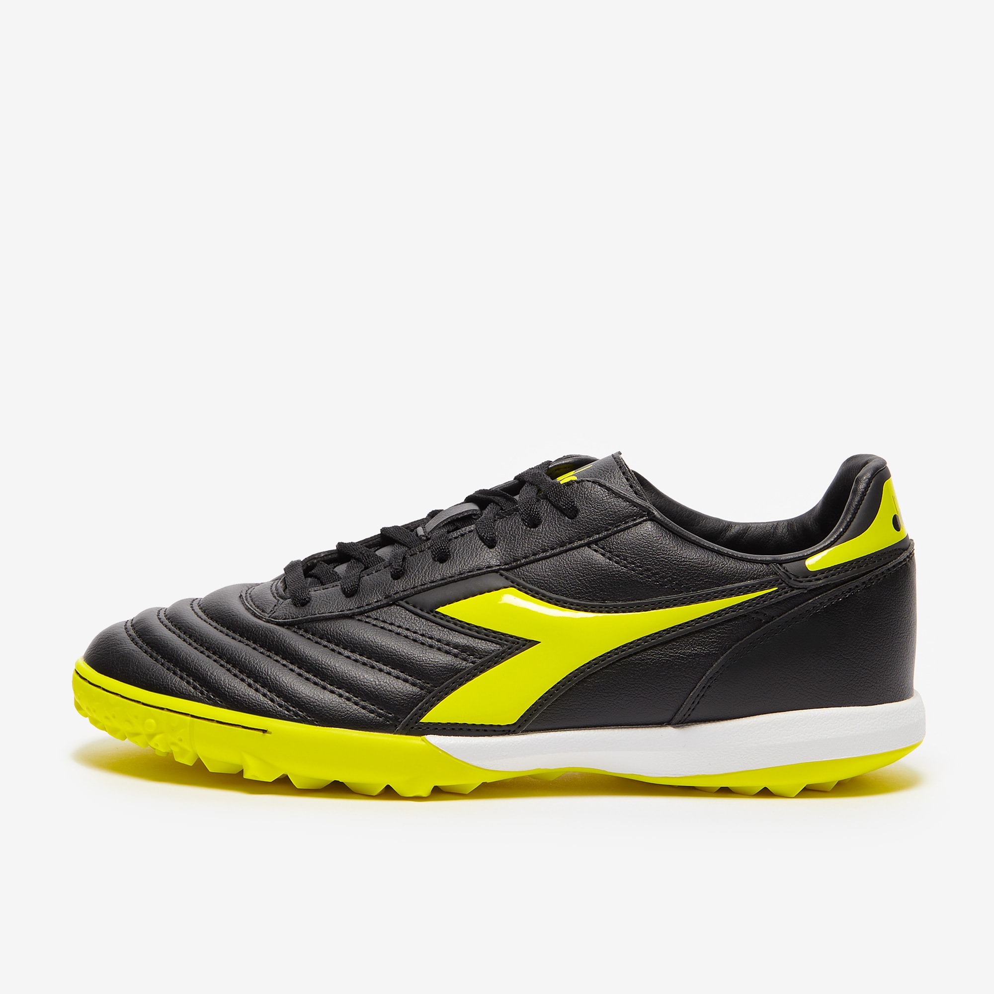 Diadora Brasil Academy TF - Black/Fluo Yellow - Adult Cleats |