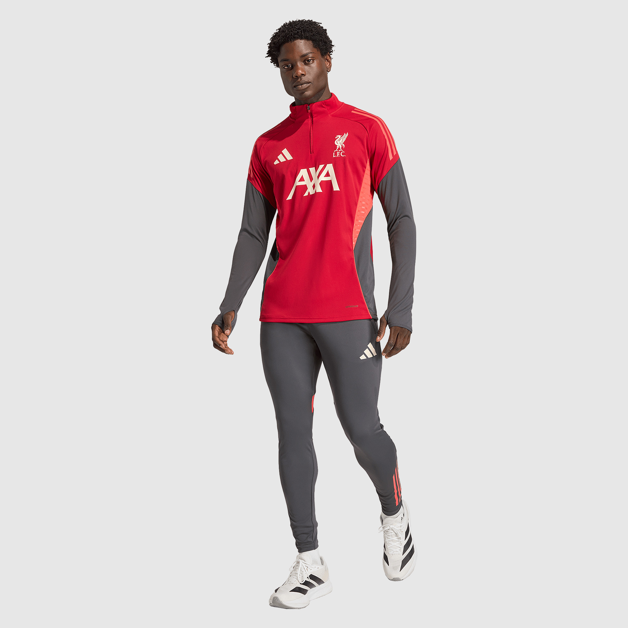 t*k様 Liverpool FC adidas トレーニングウェア adidas Liverpool 25/26 Drill Top - Strawberry Red - Mens Replica
