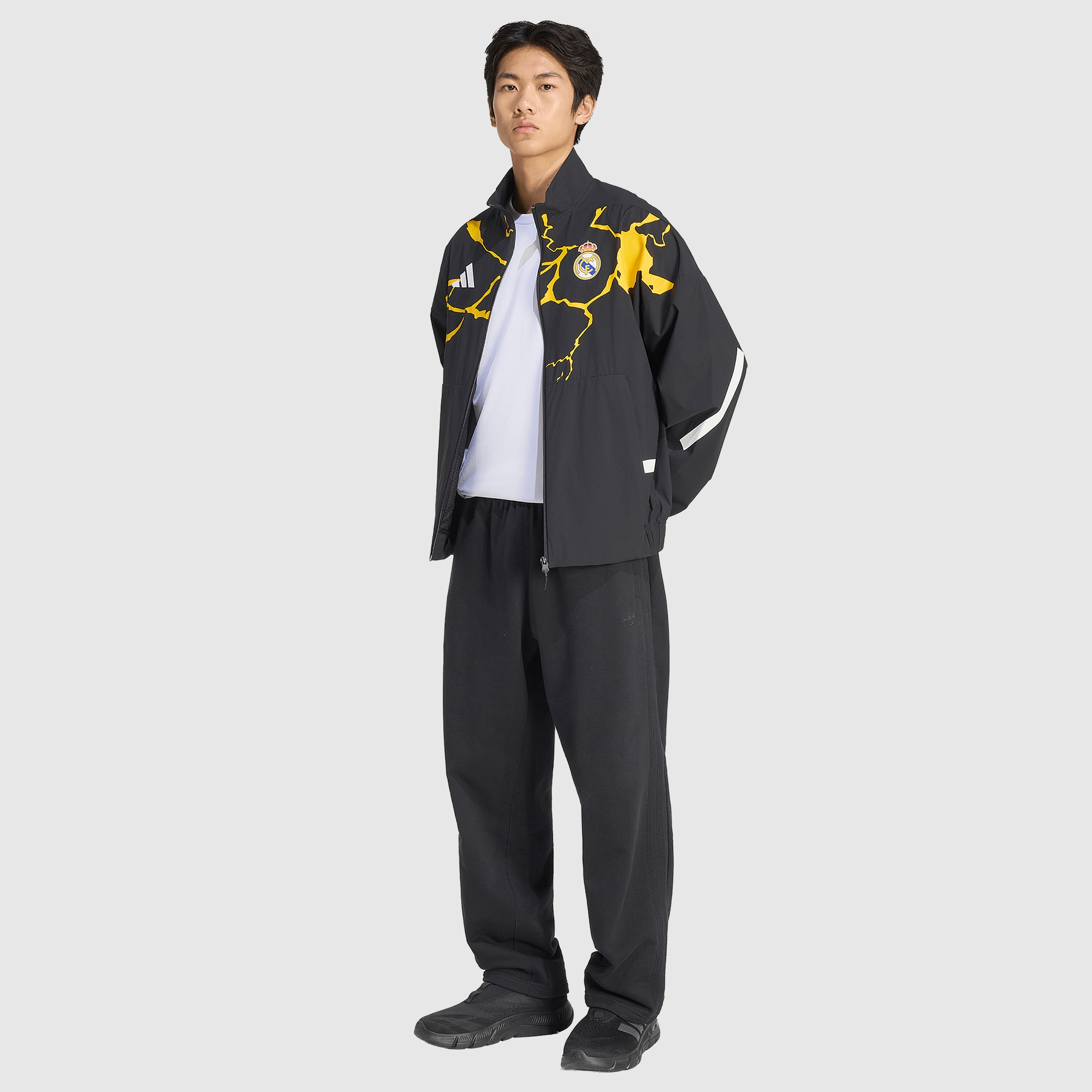 adidas Real Madrid 25/26 x Marvel Anthem Jacket - Black - Mens