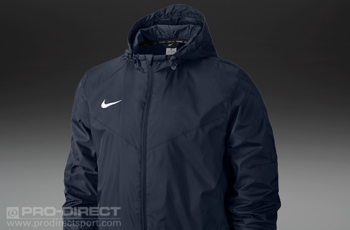 Nike Team Sideline Rain Jacket - Junior Football Teamwear - Obsidian/White | Pro:Direct Soccer