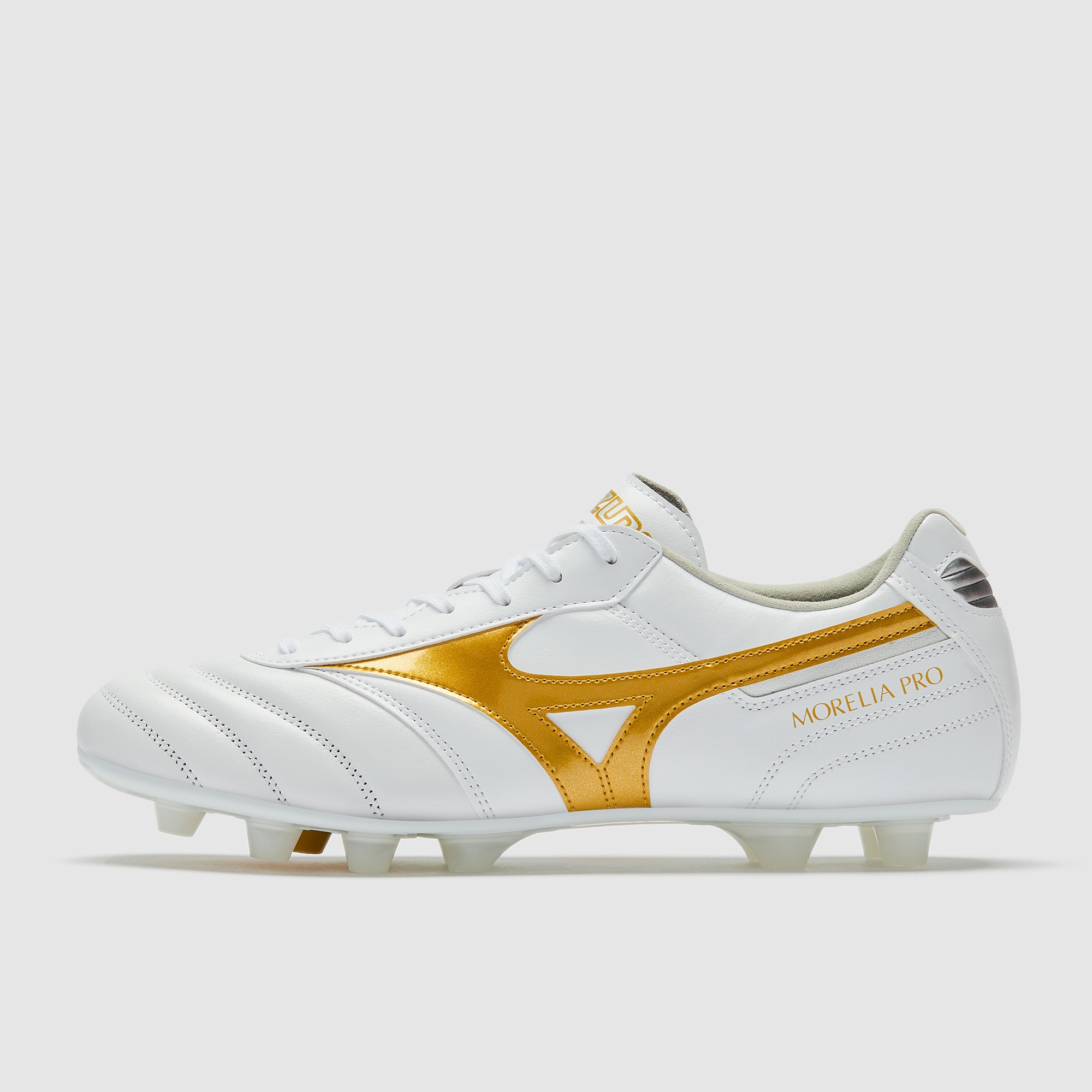 Mizuno Morelia II Pro Firm Ground - White/Football Gold/Galaxy