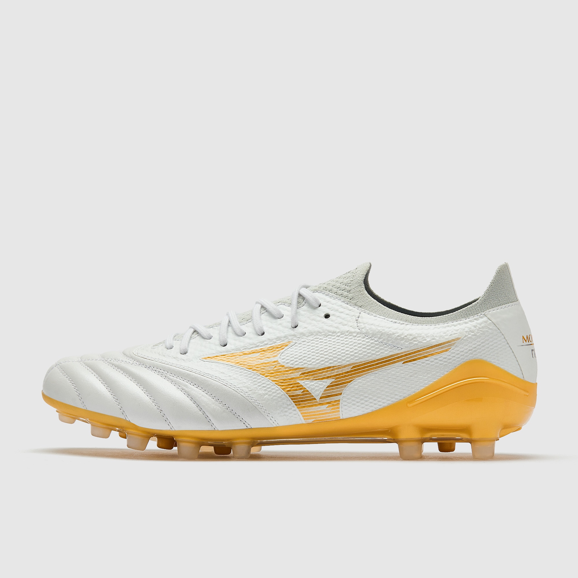 GOLDEN  MIDSTAR 37 ホワイト/グレー Mizuno Morelia Neo IV Beta Elite Artificial Grass - White/MP Gold