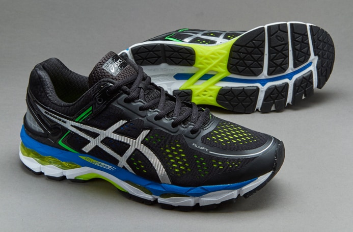 Asics Gel-Kayano 22 Mens Shoes Black/Silver/Flash Yellow Pro