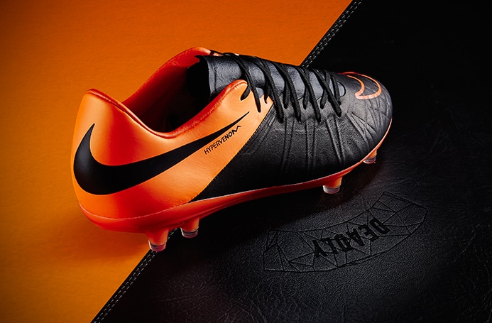Nike Hypervenom Phinish II fG -Botas de futbol-Terrenos firmes-Negro-Naranja | Soccer