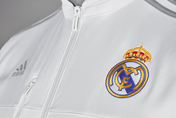 ウェア adidas Real Madrid Anthem Jacket 2015-16 adidas Real Madrid Anthem Jacket - Royal/White