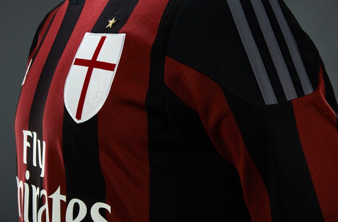 Maillot Domicile Milan AC 2015-2016 - Adidas - Taille L - Vintage Rossonero