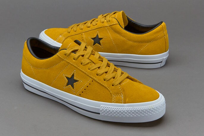 Mens Shoes - Converse CONS One Star Suede - Yellow Bird/Black