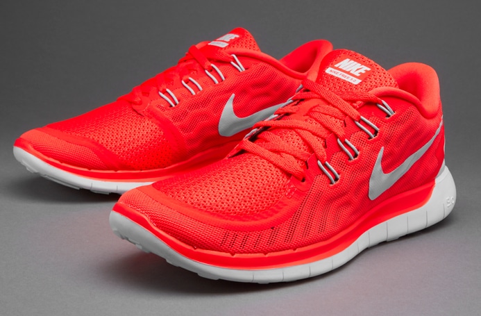 Nike Free Damen Laufschuhe Knallrot/Grau