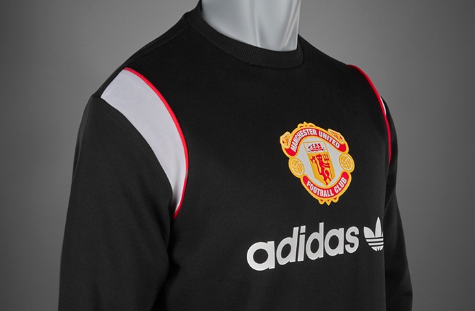 adidas Originals Manchester United Crew Top - Mens Clothing