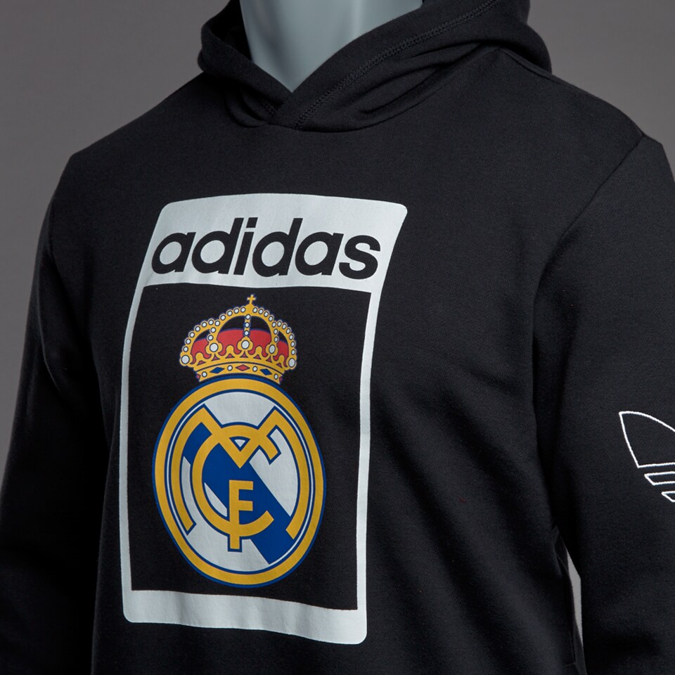 adidas Originals Real Madrid Fleece Hoody - Mens Clothing - Black | Pro ...