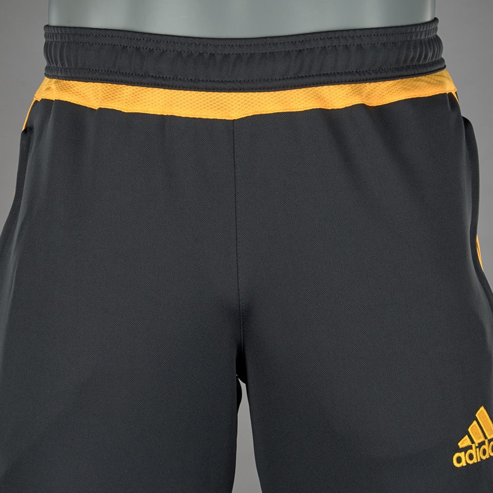 adidas Tiro 15 Training Pants - Mens Apparel - Dark Grey/Solar Gold |
