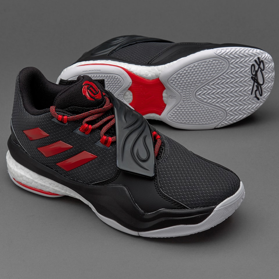 Shoes - adidas D Boost - Solid Grey / Ray Red / Core Black - AQ8106