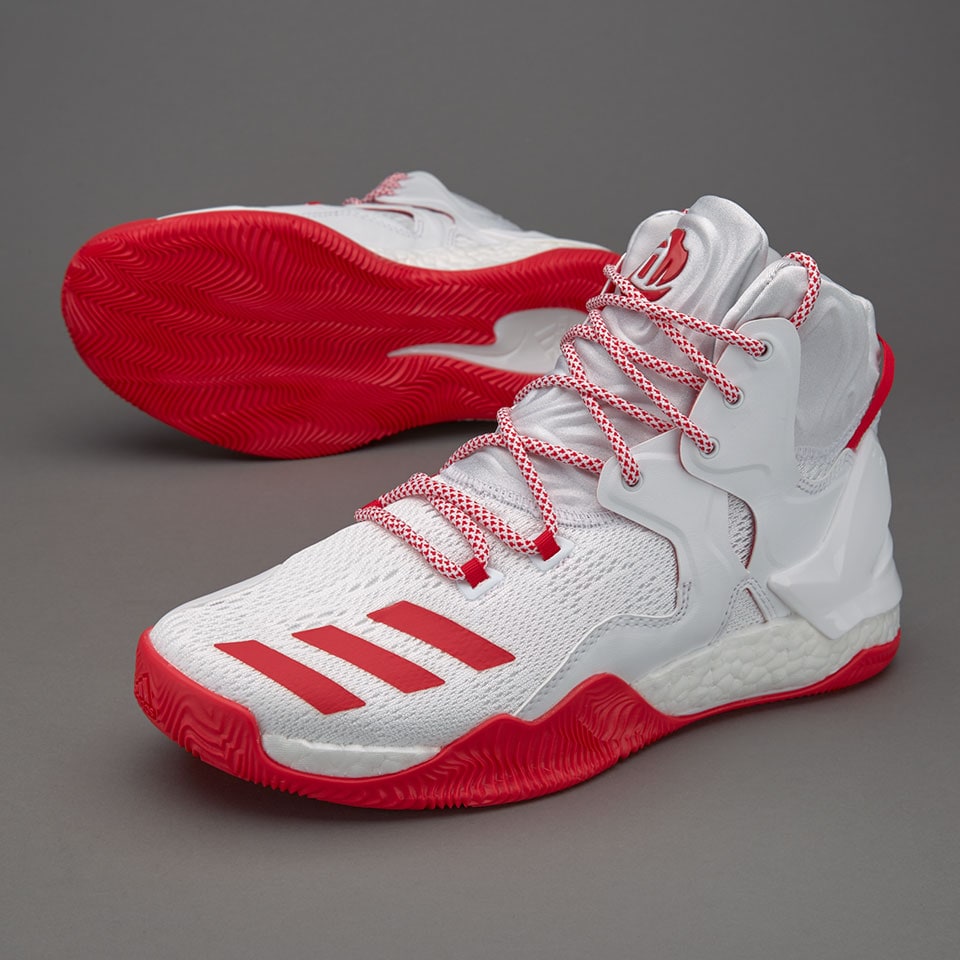 Mens Shoes - adidas D Rose 7 - FTWR White / Ray Red - B54132