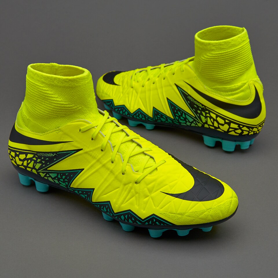 Nike Hypervenom II DF AG-R -Botas de futbol- Volt/Negro/Hyper | Pro:Direct Soccer