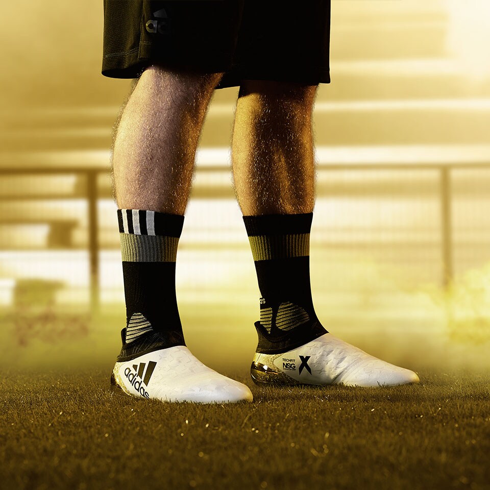 adidas X 16 Purespeed -Botas de futbol-terrenos firmes-Blanco/Negro/Dorado | Soccer