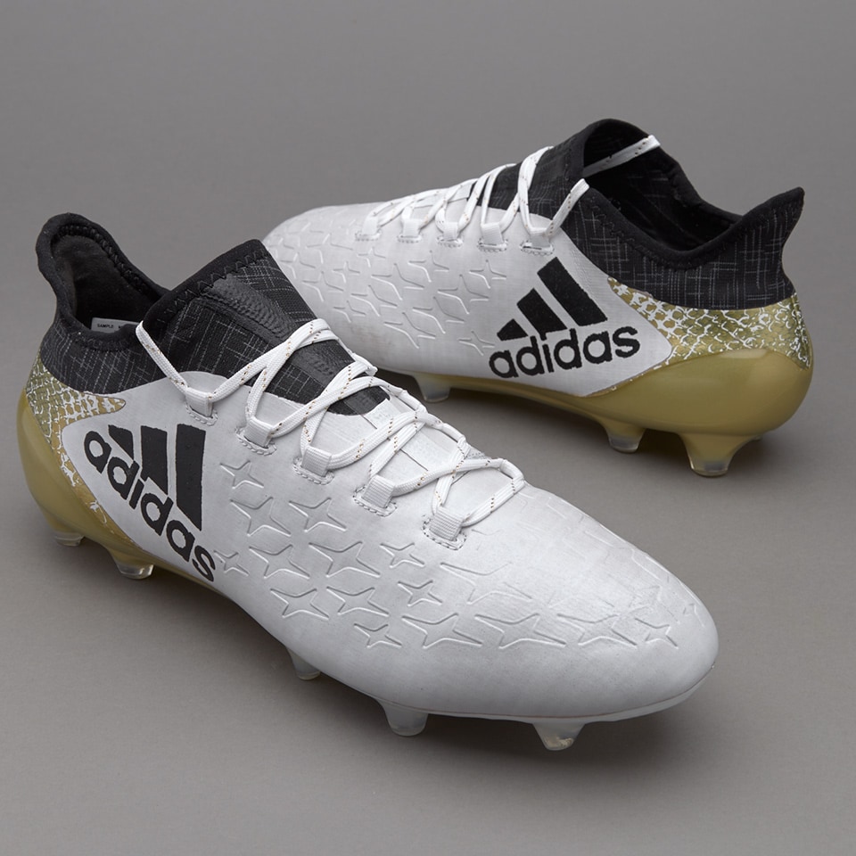 Lucro vestíbulo Serpiente adidas X 16.1 FG - Botas de futbol-terrenos firmes-Blanco/Negro/Dorado |  Pro:Direct Soccer