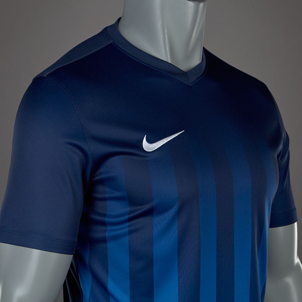 Berri lichten Extreem belangrijk Nike Striped Division II SS Jersey - Mens Football Teamwear - Midnight  Navy/Royal Blue/White | Pro:Direct Soccer