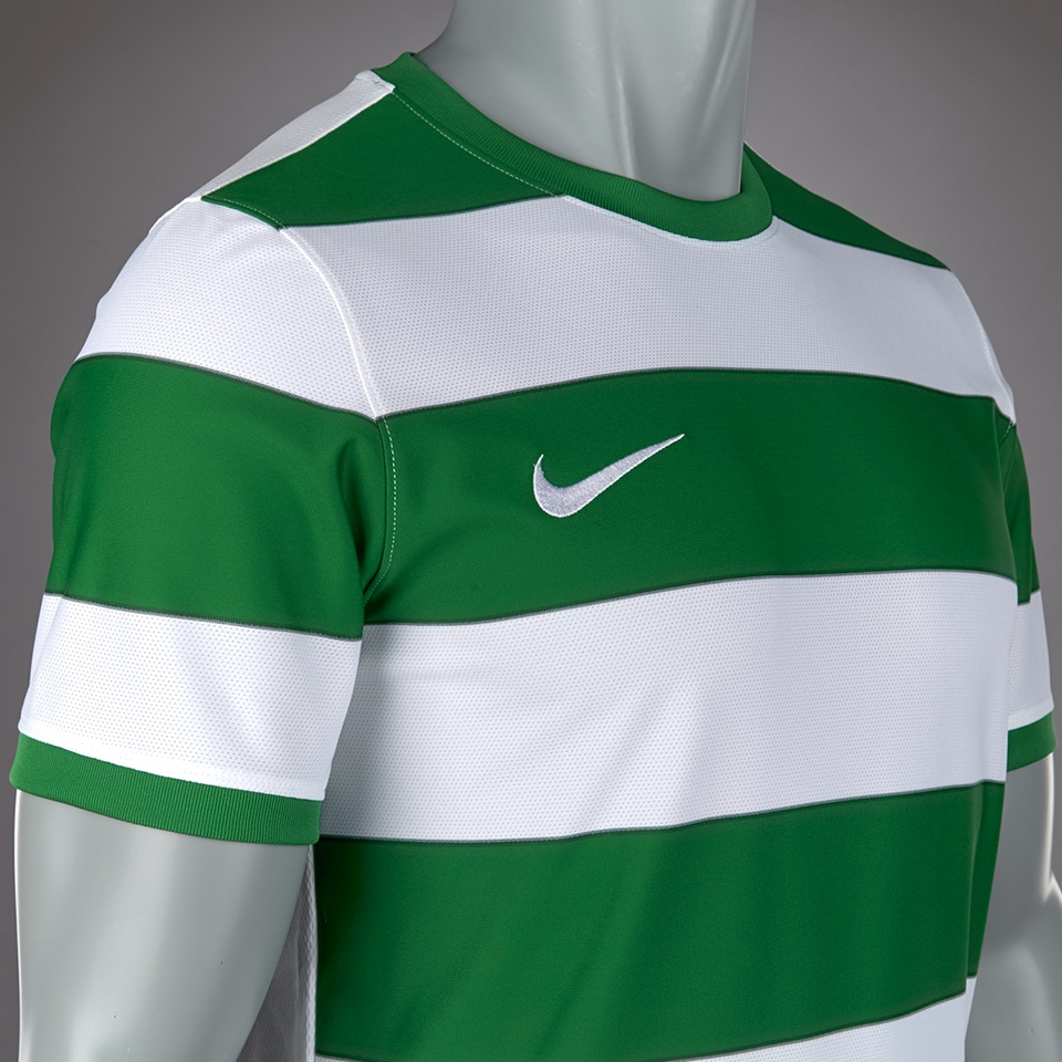 Nike Hooped Division II SS - Mens Teamwear - White/Pine Green/Gorge | Pro:Direct Soccer