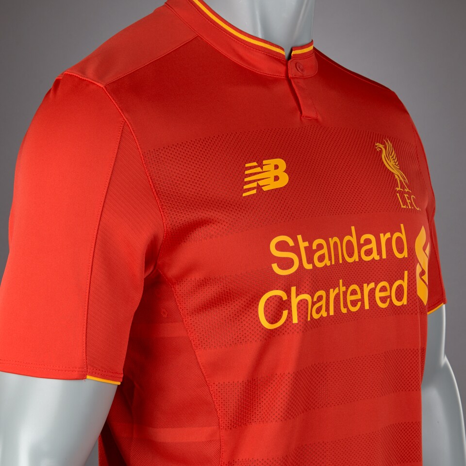 Liverpool FC New Balance ジャージ Sサイズ Liverpool New Balance Standard Chartered XLB Football Kit