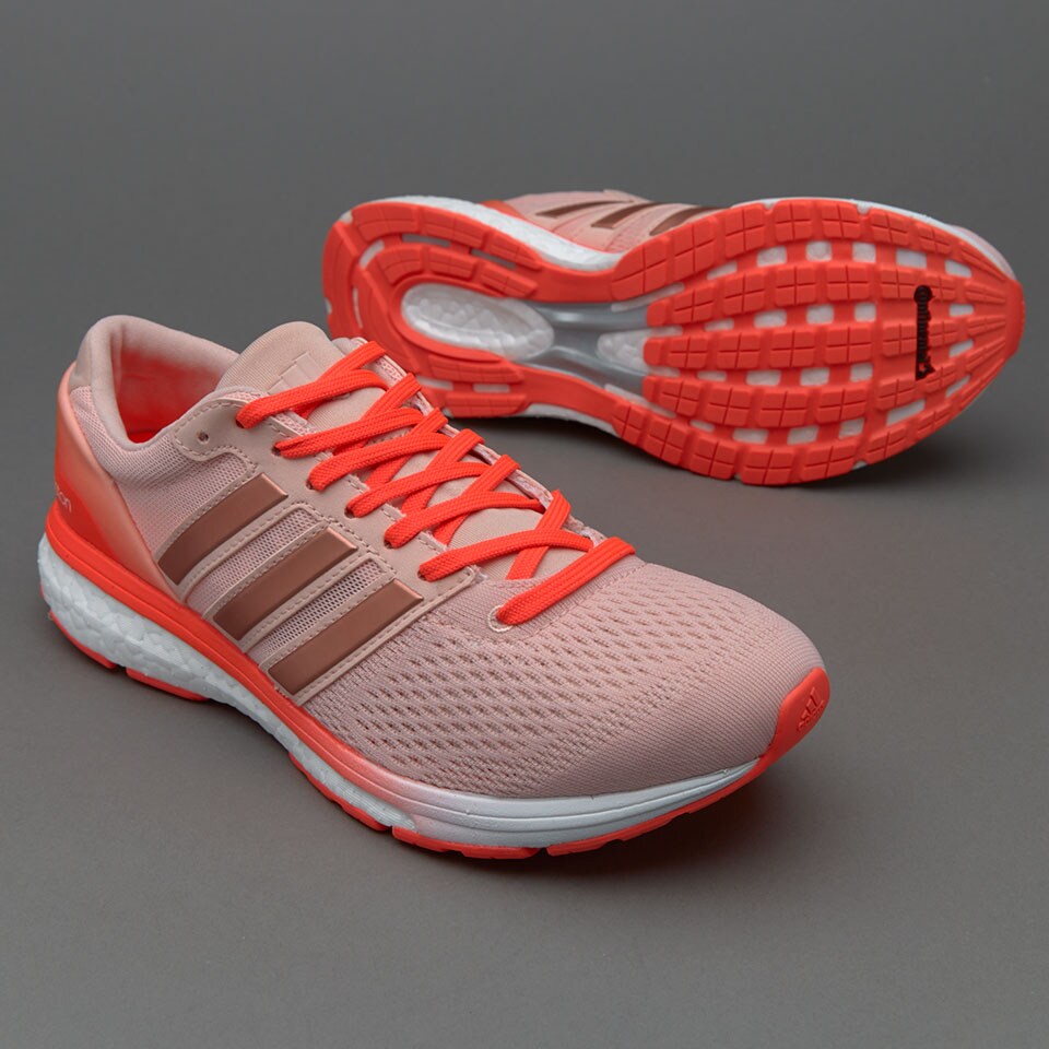 adidas Womens Adizero Boston 6 Vapour Pink F16 Vapour Pink F16 Solar Red