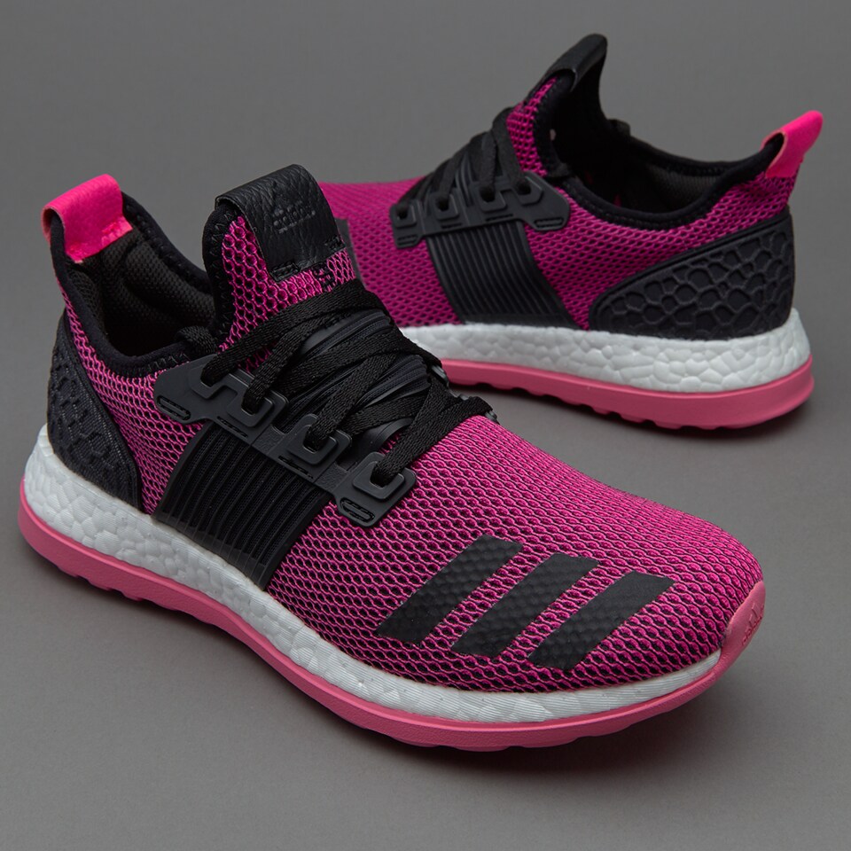 adidas Womens Pureboost ZG Core Black Core Black Shock Pink S16 Womens Shoes BB3917 Pro Direct Running