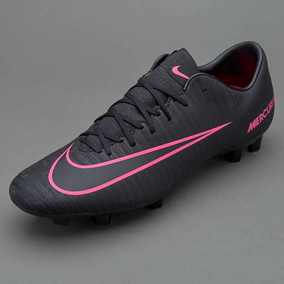 Nike Mercurial Victory VI FG Mens Soccer Cleats - Firm Ground - Black/Pink Blast